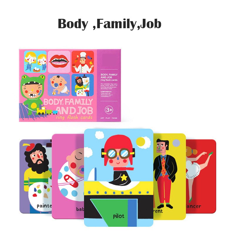 Kids Baby ABC Alphabet Math/Shape/Outdoor world/Season Cognition high quality Flash Cards Learning English Educational Game Toys