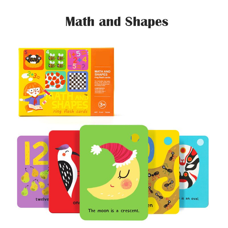 Kids Baby ABC Alphabet Math/Shape/Outdoor world/Season Cognition high quality Flash Cards Learning English Educational Game Toys