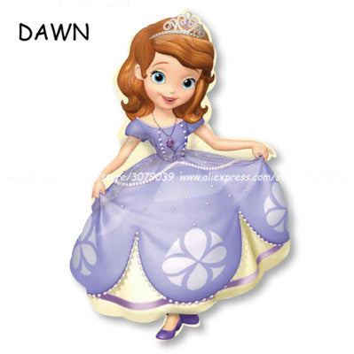 1pcs/lot Giant 40 inch Princess Sofia Foil Balloon Queen Sophia Aluminum Balloons Big Size 100cm kitty Minnie mickey kid toys