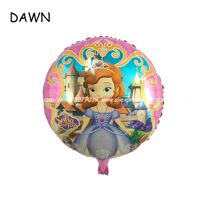 1pcs/lot Giant 40 inch Princess Sofia Foil Balloon Queen Sophia Aluminum Balloons Big Size 100cm kitty Minnie mickey kid toys