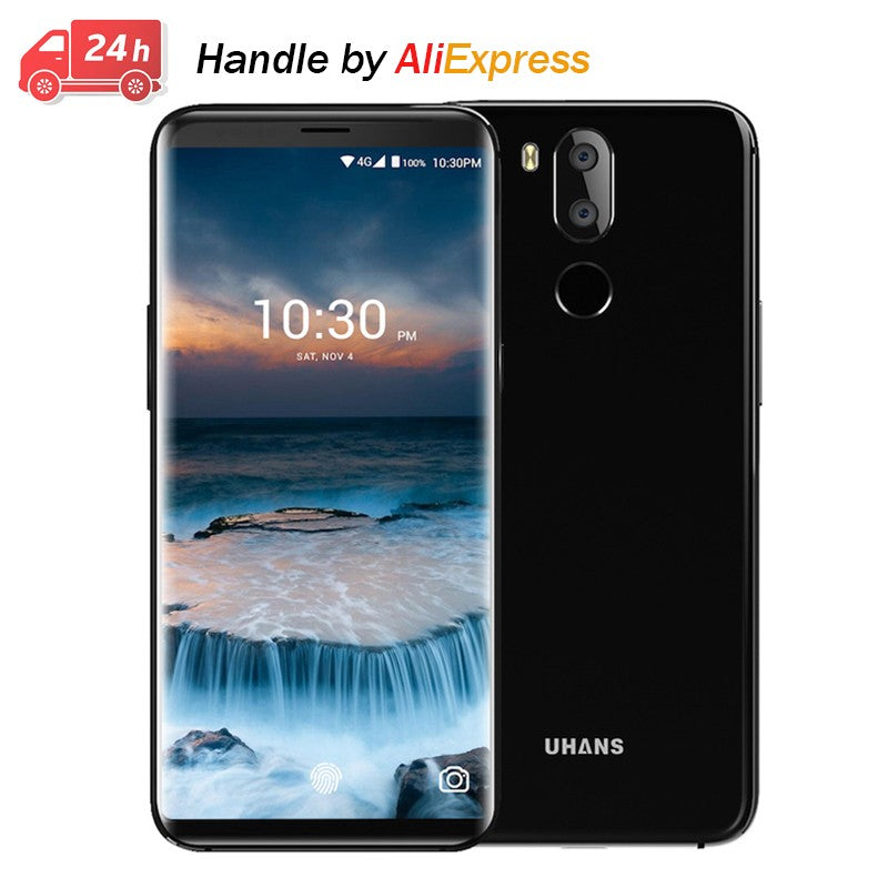 2017 UHANS I8 5.7" HD+ 18:9 Screen Smartphone Face ID MTK6750T Octa Core Android 7.0 4GB/64GB 3500mAh 16MP Dual Cam Mobile Phone
