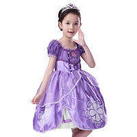 2018 new Retail 1piece girls dress princess sofia dress Fluffy girls dress princess Sophia party dress 3-9Y girls clothes