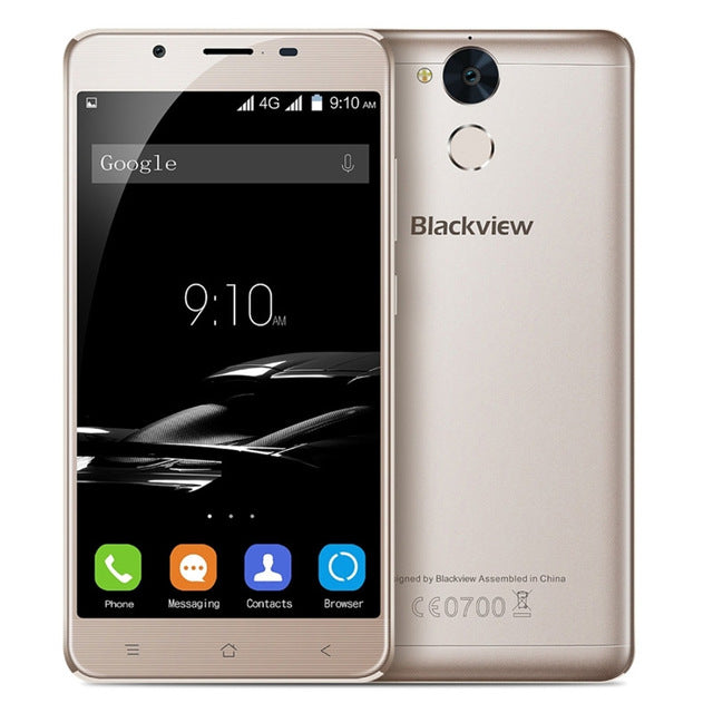 4G Blackview P2 4GB+64GB 6000mAh Mobile Phone Fingerprint ID 5.5 inch Android 6.0 MTK6750T Octa Core Dual SIM GPS OTG Smartphone