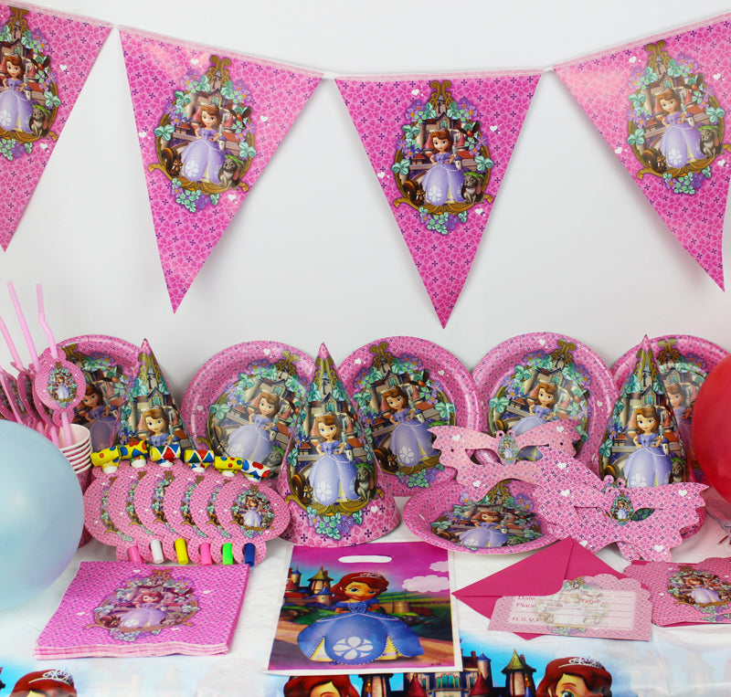 78pcs Kids Birthday Party Decoration Set Sofia the frist Princess Sophia Theme Party Supplies Baby Birthday Party Pack CK-518