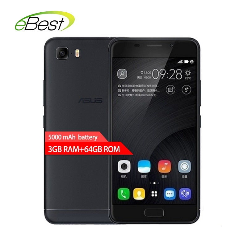 ASUS Zenfone Pegasus 3s max ZC521TL mobile phone 5000mAh 5.2 inch MT6750 Octa Core android 7.0 64G ROM Fingerprint ID smartphone