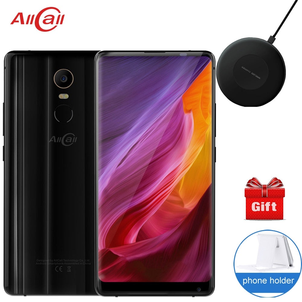 AllCall MIX 2 4G Mobile Phone 5.99" Face ID Wireless Charge Fingerprint 18:9 2160*1080 FHD+ 6GB+64GB  8-Core 16MP+8MP SmartPhone