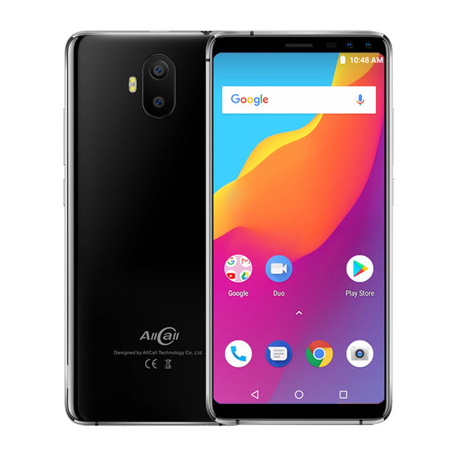 AllCall S1 5.5" 18:9 Mobile Phone 2GB RAM 16GB ROM Android 8.1 MTK6580A Quad Core Four Camera Dual 8MP+2MP 5000mAh Smartphone