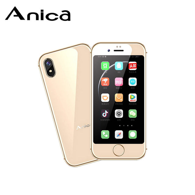 Anica i8 Mini Smartphone, Newmodel 2.45" WCDMA 3G cep Telefonu Movi, 8GB GPS WiFi Box Speaker Celulares Mobile Phone android 6.0