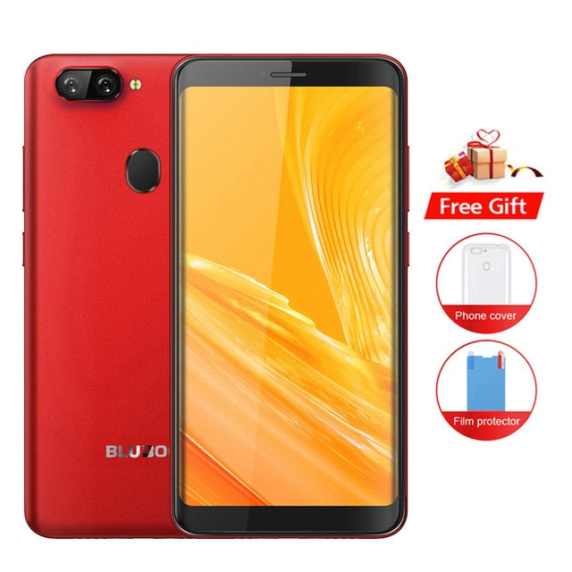 BLUBOO D6 WCDMA 3G Android 8.1 18:9 Mobile Phone 2G RAM 16G ROM 5.5" MT6580A Face Unlock Quad Cord Dual Back Cameras Smartphone