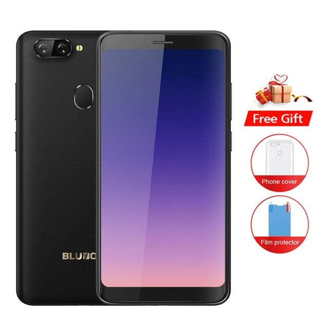 BLUBOO D6 WCDMA 3G Android 8.1 18:9 Mobile Phone 2G RAM 16G ROM 5.5" MT6580A Face Unlock Quad Cord Dual Back Cameras Smartphone