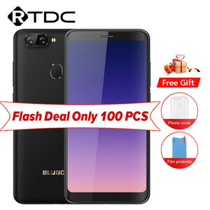 BLUBOO D6 WCDMA 3G Android 8.1 18:9 Mobile Phone 2G RAM 16G ROM 5.5" MT6580A Face Unlock Quad Cord Dual Back Cameras Smartphone