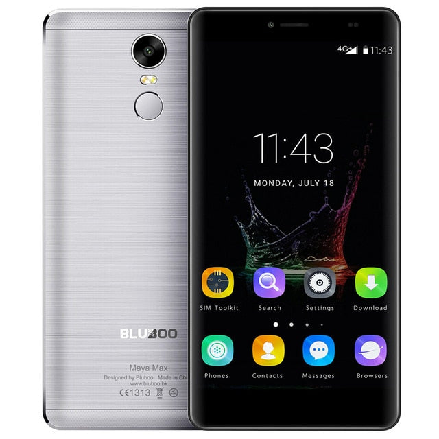 BLUBOO Maya Max Mobile Phone 6.0" HD MTK6750 Octa Core 3GB RAM 32GB ROM Android 6.0 13MP+8MP Dual SIM 4G LTE Fingerprint 4200mAh