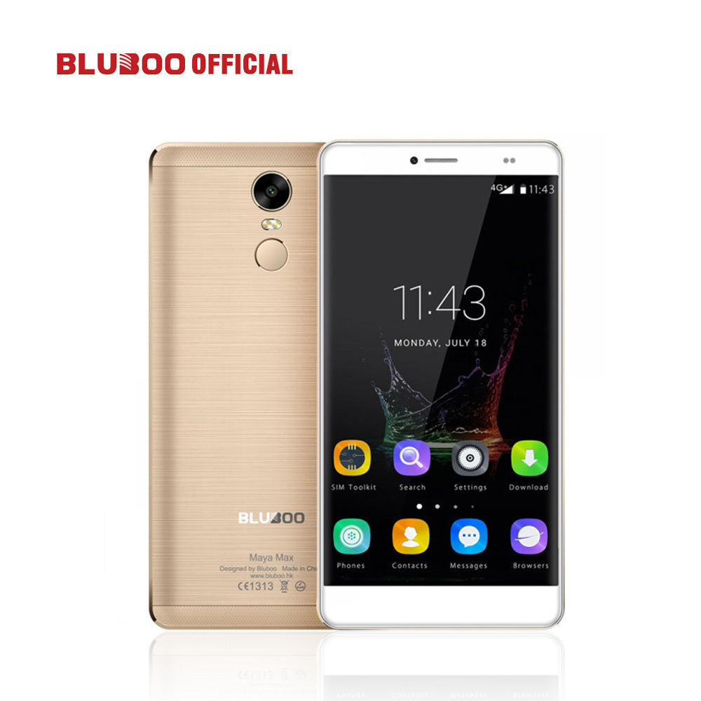 BLUBOO Maya Max Mobile Phone 6.0" HD MTK6750 Octa Core 3GB RAM 32GB ROM Android 6.0 13MP+8MP Dual SIM 4G LTE Fingerprint 4200mAh