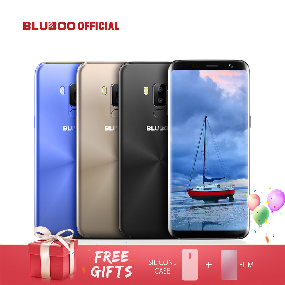 BLUBOO S8 5.7'' 4G Smartphone 18:9 Full Display MTK6750 Octa Core 3GB RAM 32GB ROM Dual Rear Camera Android 7.0 Mobile Phone