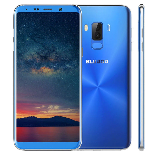 BLUBOO S8 Plus Smartphone 6.0"HD 18:9 Full Screen MTK6750T Octa Core 4G RAM 64G ROM Android 7.0 Dual Rear Cameras Mobile Phone