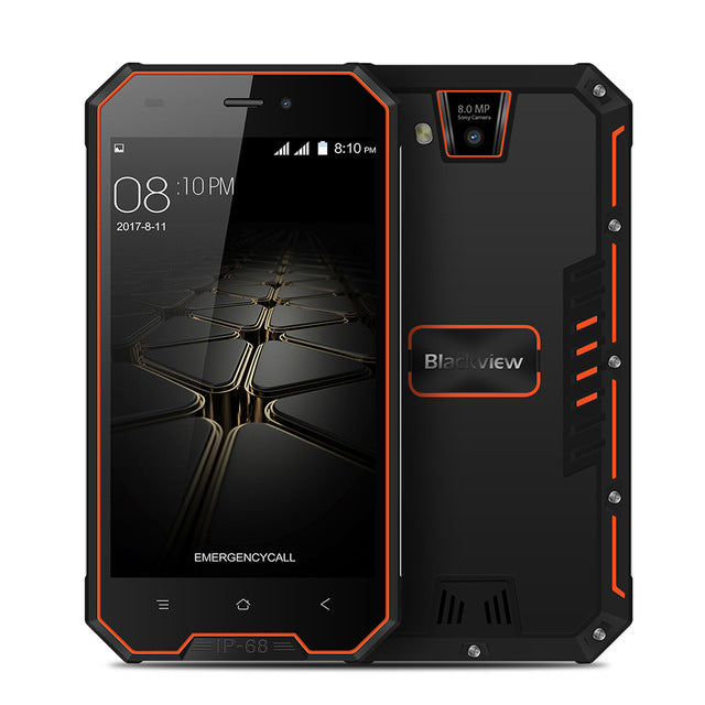 Blackview BV4000 Pro IP68 Waterproof Mobile Phone 2GB RAM 16GB ROM 8MP Cameras 4.7"HD IPS Quad Core 3680mAh 3G WCDMA Smatphone