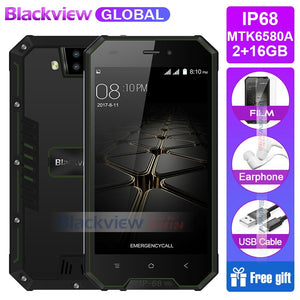 Blackview BV4000 Pro IP68 Waterproof Mobile Phone 2GB RAM 16GB ROM 8MP Cameras 4.7"HD IPS Quad Core 3680mAh 3G WCDMA Smatphone