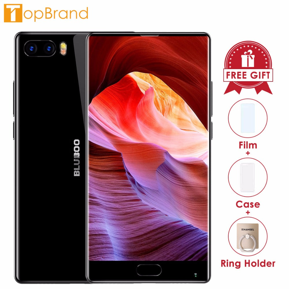 Bluboo S1 5.5'' FHD 4G Smartphone Bezel-less Helio P25 Octa Core Android 7.0 4GB RAM 64GB ROM Dual Rear Camera Mobile Phone