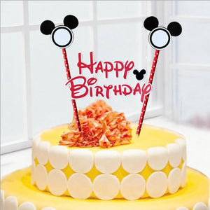 Cartoon Cupcake Toppers Mickey Minnie Sophia Despicable Me KT Cat Happy Birthday kids baby shower Party cake Decoration Supplies