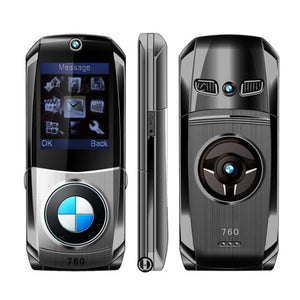 Cool!Super Mini Supercar Flip phone SOYES 760 Metal Body Dual SIM Bluetooth original mobile phone cellphone