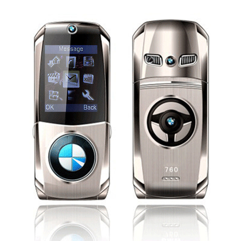 Cool!Super Mini Supercar Flip phone SOYES 760 Metal Body Dual SIM Bluetooth original mobile phone cellphone