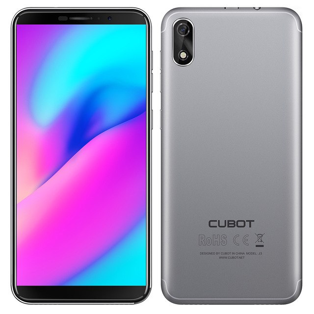 Cubot J3 3G Smartphone 5.0" Android GO MT6580 Quad Core 1.3GHz 1GB+16GB 8.0MP Rear Camera 2000mAh Fingerprint Mobile Phone