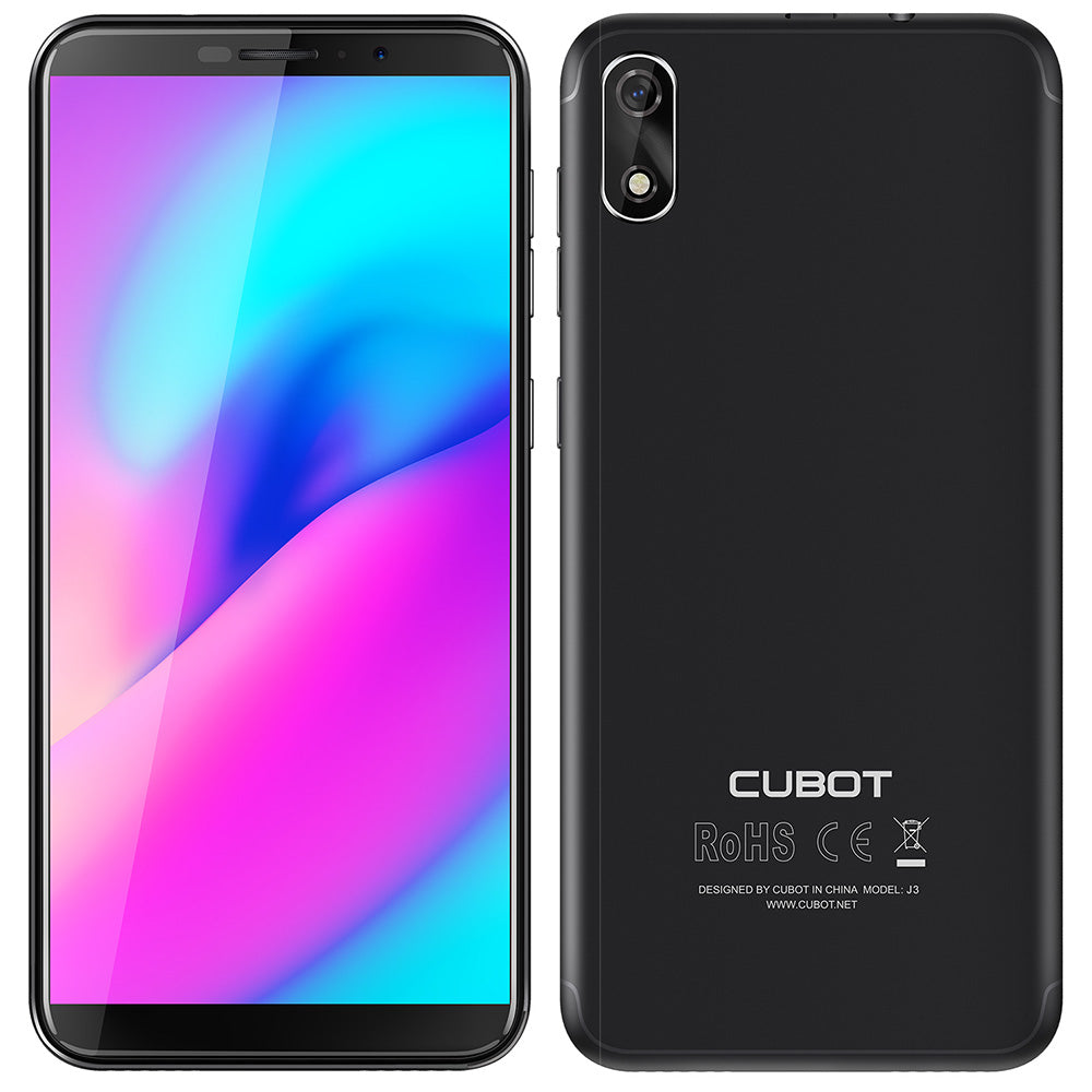 Cubot J3 3G Smartphone 5.0" Android GO MT6580 Quad Core 1.3GHz 1GB+16GB 8.0MP Rear Camera 2000mAh Fingerprint Mobile Phone