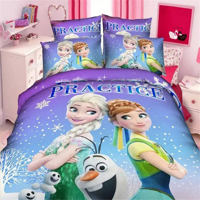 Cute Disney princess Sophia bedding set single twin sizes for girls bed snow White 3d printed duvet/quilt covers cartoon linens