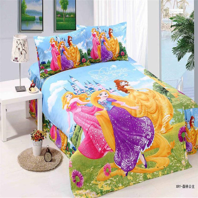 Cute Disney princess Sophia bedding set single twin sizes for girls bed snow White 3d printed duvet/quilt covers cartoon linens