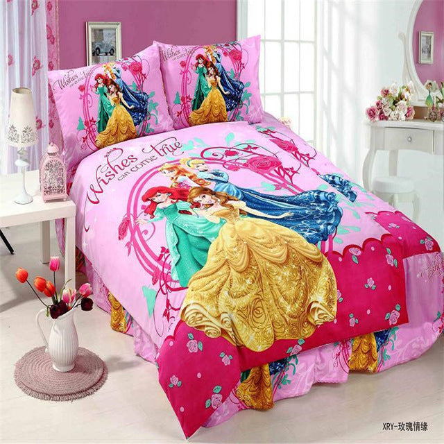 Cute Disney princess Sophia bedding set single twin sizes for girls bed snow White 3d printed duvet/quilt covers cartoon linens