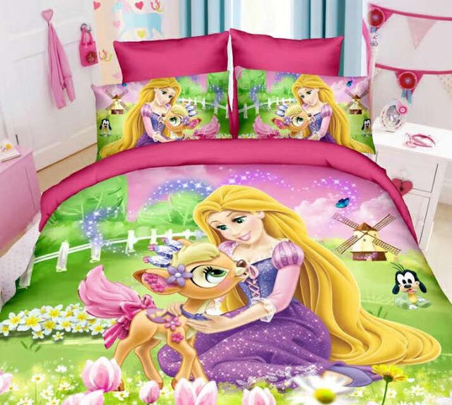 Cute Disney princess Sophia bedding set single twin sizes for girls bed snow White 3d printed duvet/quilt covers cartoon linens