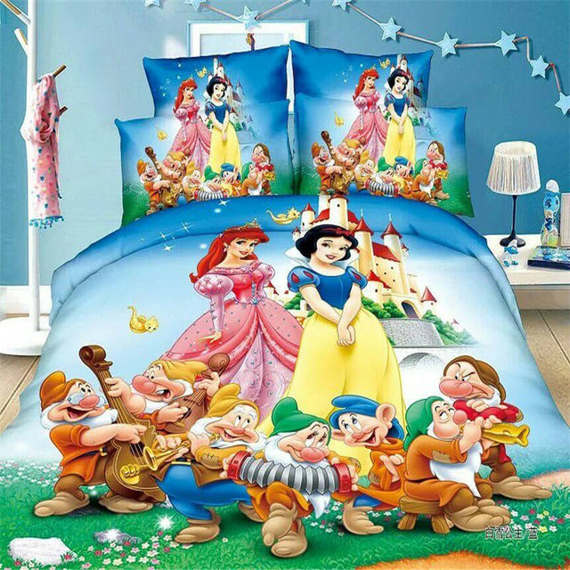 Cute Disney princess Sophia bedding set single twin sizes for girls bed snow White 3d printed duvet/quilt covers cartoon linens