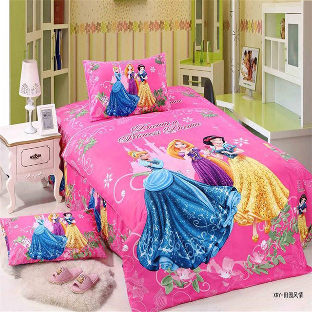Cute Disney princess Sophia bedding set single twin sizes for girls bed snow White 3d printed duvet/quilt covers cartoon linens
