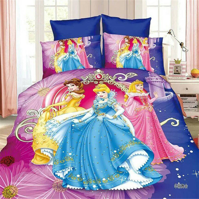 Cute Disney princess Sophia bedding set single twin sizes for girls bed snow White 3d printed duvet/quilt covers cartoon linens