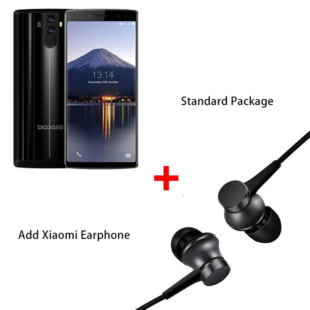 DOOGEE BL12000 Pro 6.0" 18:9 mobile phone Android 7.0 12000mAh MTK6763 Octa Core 6GB RAM 64GB ROM 16MP Quad Camera 4G Smartphone