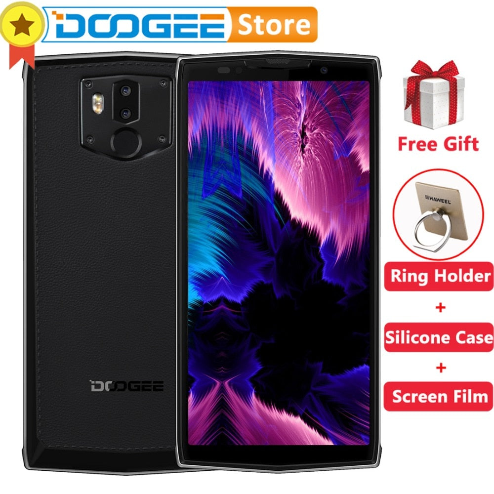 DOOGEE BL9000 5.99'' OTG 4G Smartphone 9000 mAh 5V 5A Flash Charge 6GB 64GB Android 8.1 Helio P23 12MP+5MP+8MP NFC Mobile Phone