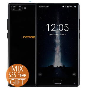 DOOGEE MIX 6GB+64GB bezel-less Smartphone Dual Camera 5.5'' AMOLED MTK Helio P25 Octa Core mobile phones Android 7 In Stock