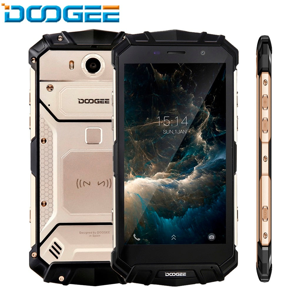 DOOGEE S60 LITE IP68 Waterpoof Smartphone 16MP Camera 5580mAh Octa Core 4GB RAM 32GB ROM MT6750T NFC Android 7.0 Mobile Phone