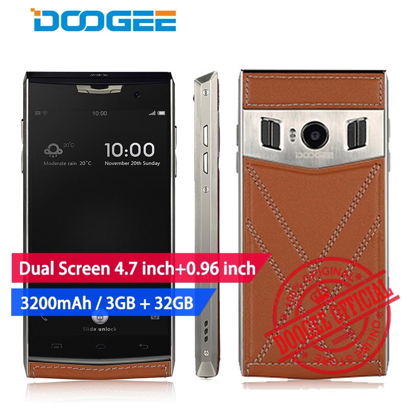 DOOGEE T3 4G Dual Screen mobile phones  4.7 inch+0.96 inch 3GB RAM+32GB ROM Android 6.0 Dual SIM MTK6753 Octa Core 13MP 3200mah