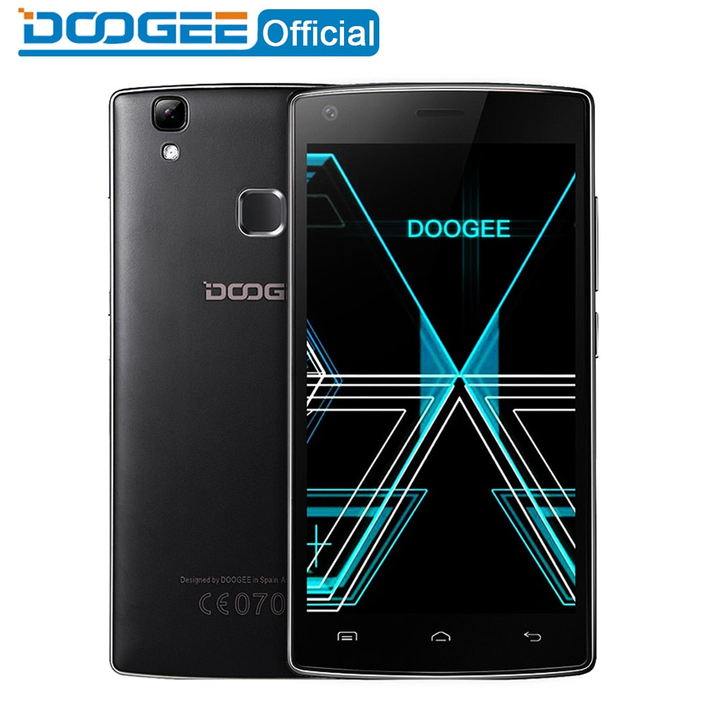 DOOGEE X5 Max mobile phones fingerprint 4000mAH 5.0InchHD 1GB RAM+8GB ROM MT6580 Quad Core 1.3Ghz WCDMA WIFI Android6.0 Dual SIM