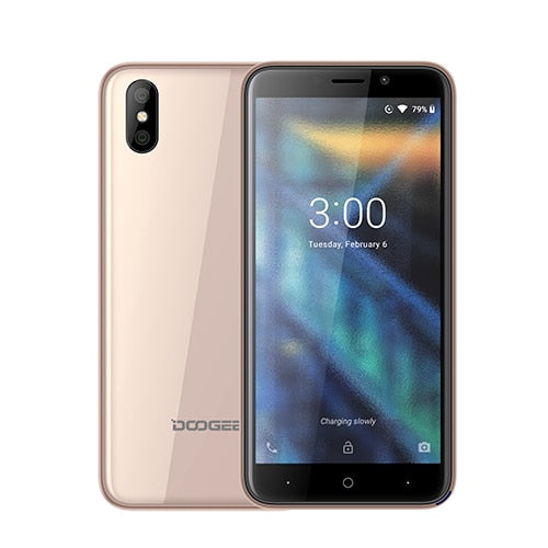 DOOGEE X50 mobile phone Android 8.1 MTK6580M Quad-Core 1GB RAM 8GB ROM Dual Cameras 5.0inch 2000mAh Dual SIM Smartphone WCDMA