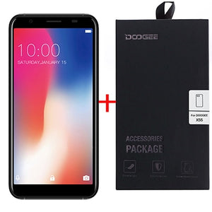 DOOGEE X55 Display Smartphone MT6580 1.3GHz 1GB 16GB Android 7.1 5.5 Inch 18:9 HD MTKDual Cameras Mobile Phone side Fingerprint