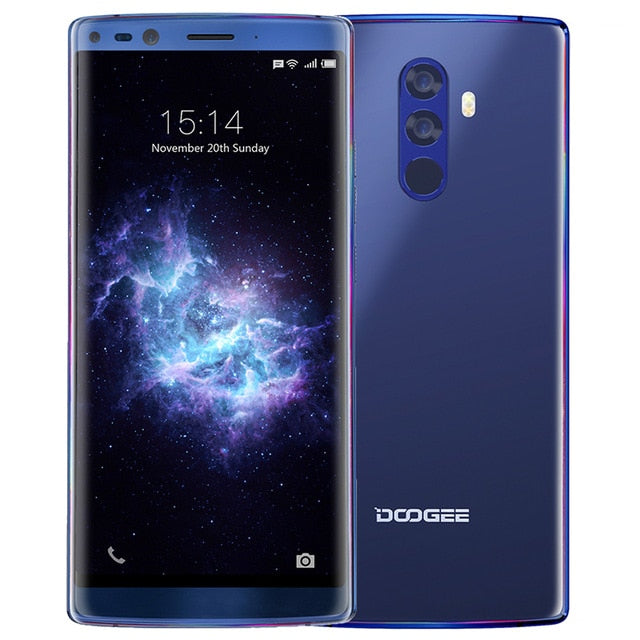 Doogee Mix 2 5.99" FHD+ 18:9 Display Mobile phone Andorid 7.1 6GB+128GB P25 Octa Core 16MP+13MP Quad Cameras Face ID Smartphone