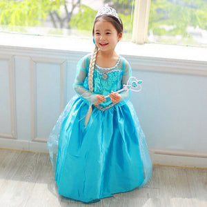 Elsa Dress Princess Girl Dresses Costumes Cosplay Children Fancy Party Anna Dress Role-play Carnival Girls Clothing Halloween