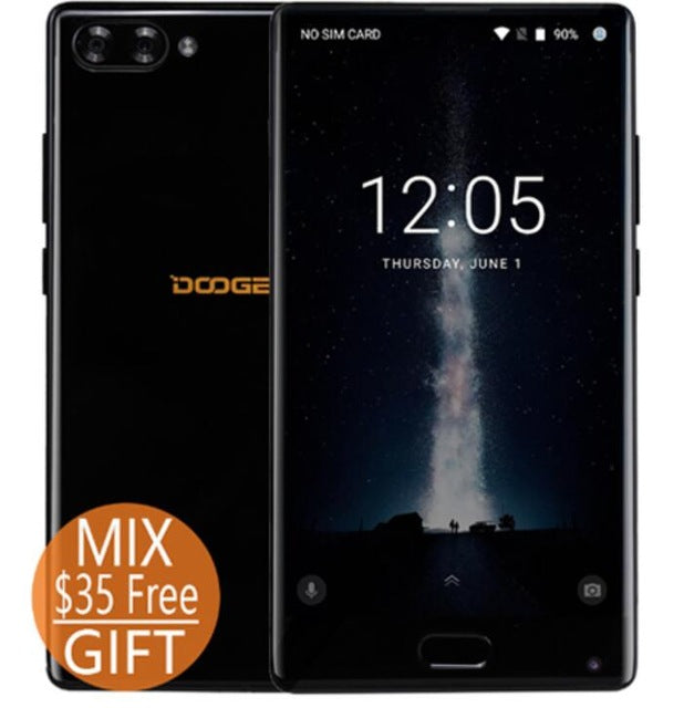 Flash Sale DOOGEE MIX 5.5" 18:9 Full Screen Helio P25 Octa Core 6GB 64GB Android 7.0 16MP Dual Camera Fingerprint Mobile Phone