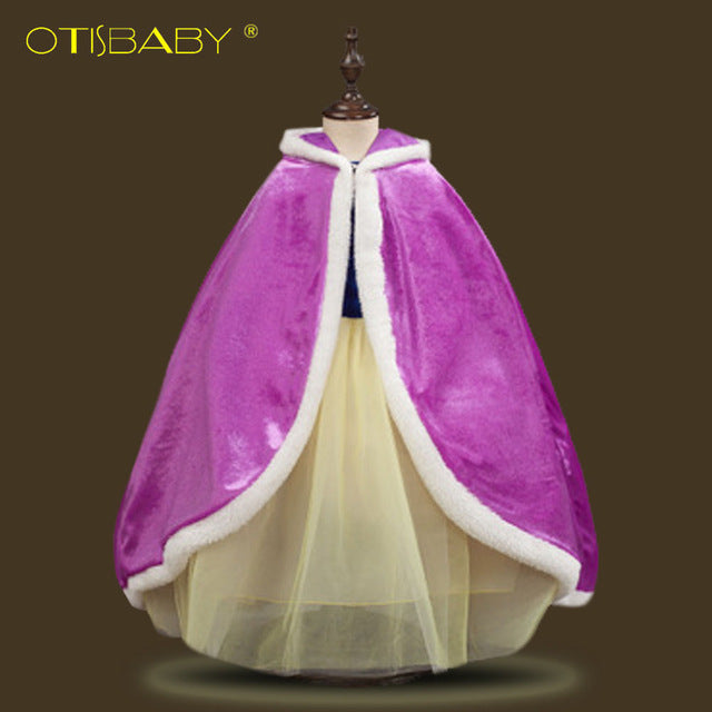 Girls Rapunzel Dress Eveving Party Children Purple Princess Sophia Dress Spring Summer Girl Long-sleeve Tutu Dress Accessories