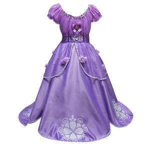 Girls Sophia long Hair Princess Dress Sophia Print Dress Costume Dress Children Summer 61