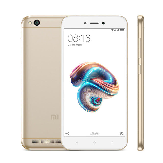 Global ROM Original Xiaomi Redmi 5A 2GB RAM 16GB ROM Snapdragon 425 Quad Core CPU 5.0 Inch 13.0MP Mobile Phone