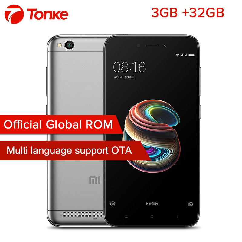 Global ROM Original Xiaomi Redmi 5A 3GB RAM 32GB ROM Snapdragon 425 Quad Core CPU 5.0 Inch 13.0MP Mobile Phone Sopport OTA