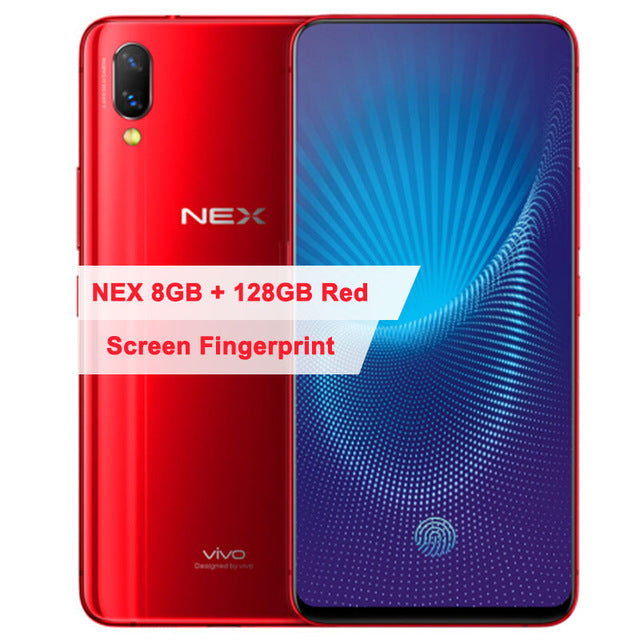 Global ROM VIVO NEX Mobile Phone 8GB 128GB Snapdragon 845 Octa Core 6.59" Fingerprint Screen Auto-elevated Camera 4000mAh Phone